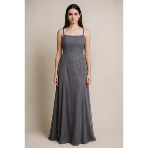Alex Evenings Satin Evening Gown 14P Sequins Glam Formal‎ Fairy Grunge Occasion